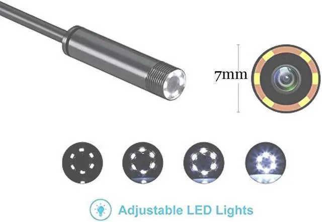 Alt view image 5 of 5 - 7mm lens 1M 1.5M 2M USB Cable Waterproof 6LED Android Endoscope 1/9 CMOS USB Endoscope Inspection Camera Borescope(5-20pcs)