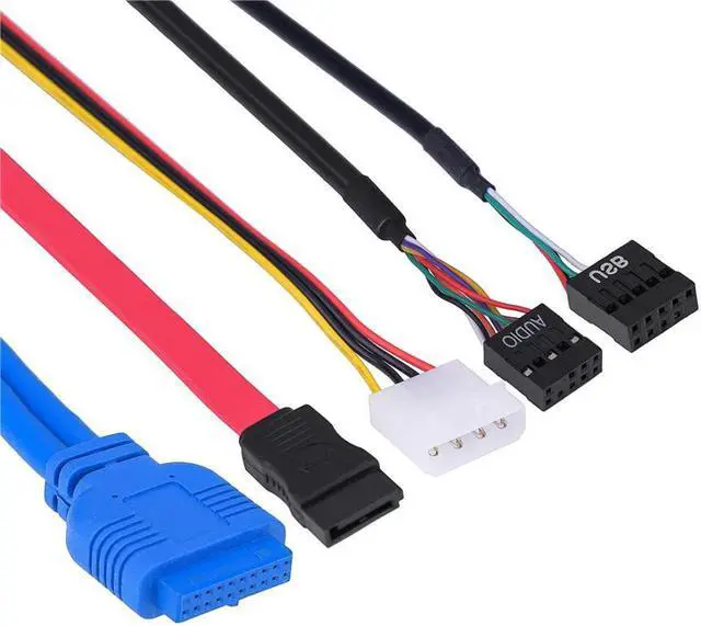 Alt view image 5 of 5 - 5.25" Multifuntion Media Dashboard Front Panel 2 USB 3.0 Hub Card Reader with LCD Display Suitable for Desktop Computer