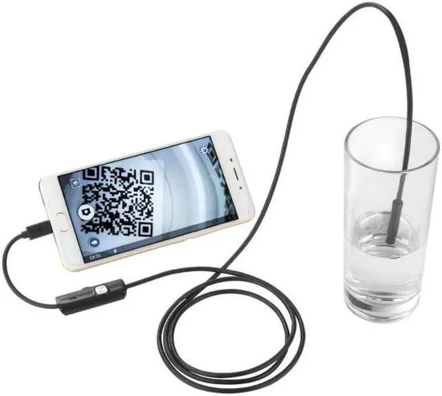 Alt view image 2 of 5 - 7mm Endoscope Camera Flexible IP67 Waterproof Micro USB Inspection Borescope Camera for Android PC Notebook 6LEDs Adjustable OTG