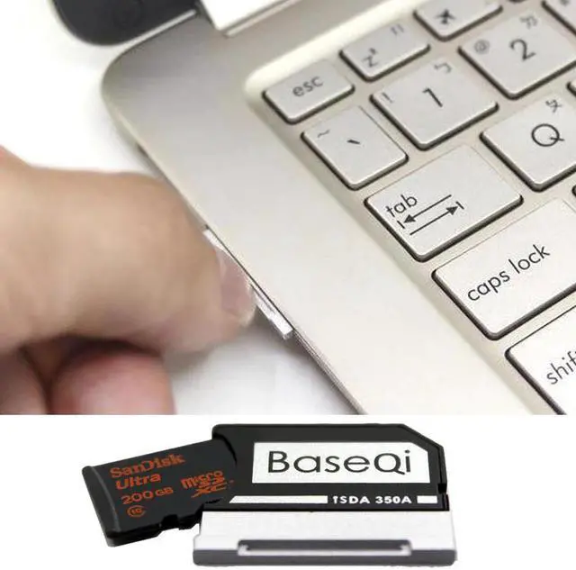 Alt view image 4 of 5 - Metal Micro SD Card Reader Aluminum microsd Ninja Stealth Reader for Microsoft Surface Book 13 inch 350A Dropshipping