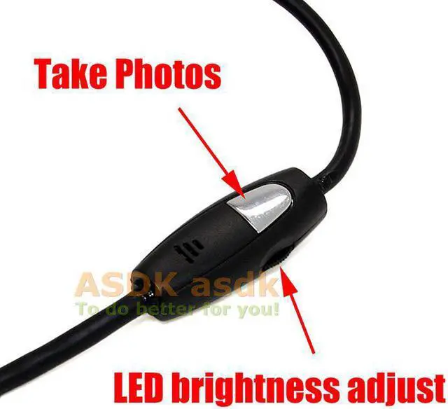 Alt view image 5 of 7 - Endoscope Android Camera 1M Cable 5.5mm 6 Leds IP67 Waterproof Micro OTG UVC 2in1 Mini Surveillance Snake Inspection Camera