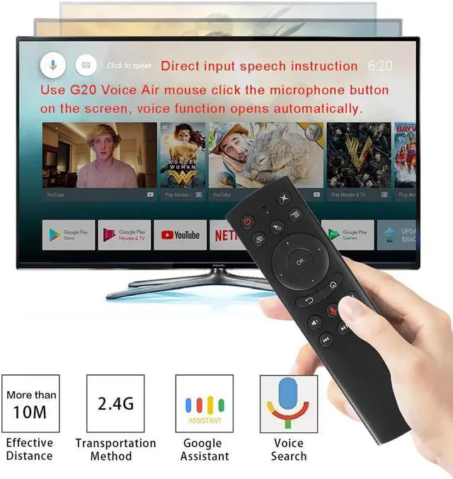 Alt view image 5 of 5 - S Gyro Voice Remote Control IR Learning 2.4G Wireless Fly Air Mouse for X96 Mini H96 MAX AM6 Plus Android TV Box vs G50s