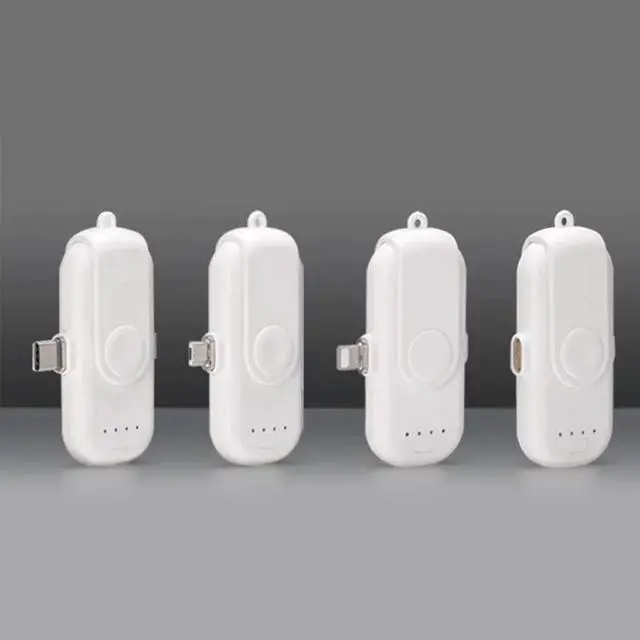 Alt view image 4 of 5 - Power Bank Mini Emergency Mobile Power For iPhone Micro USB Type C Phone 1000mAh Portable Fast Charger Power Bank
