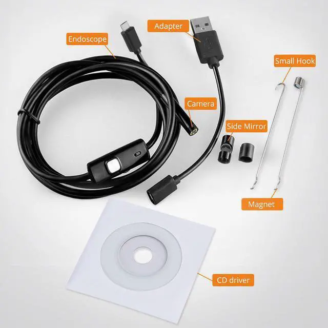 Alt view image 2 of 5 - 1M 2M 5M 7mm Lens USB Cable Mini Rigid Inspection Camera Snake Tube Waterproof Endoscope Borescope For Android Phone