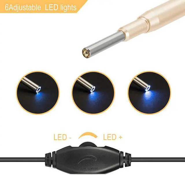 Alt view image 3 of 5 - 3 in 1 Ear Cleaning Endoscope 3.9MM Child Ear Otoscope Ear Scope Inspection Camera with 6 Adjustable LEDs For PC USB-C Android