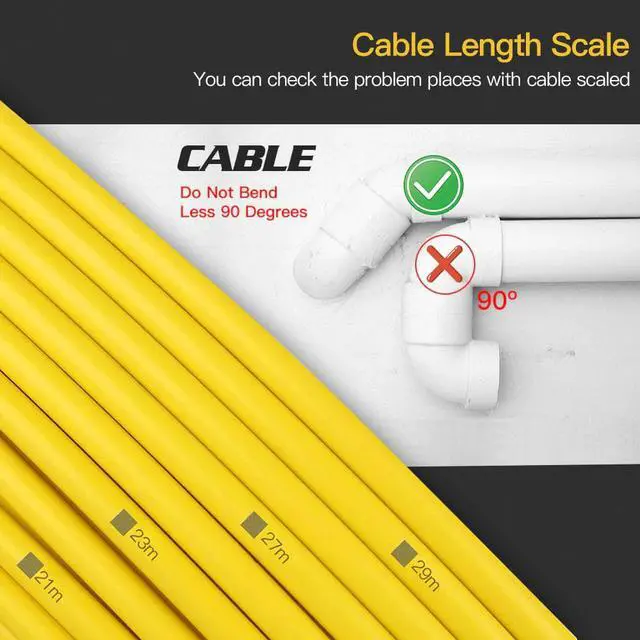 Alt view image 3 of 5 - HD 1280*720P Pipeline Endoscope Inspection Camera Underwater Industrial Pipe Sewer Drain Wall Digital cam LCD Monitor
