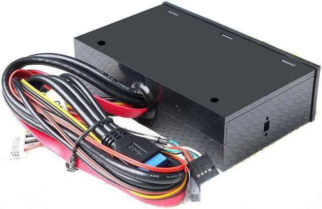 Alt view image 4 of 5 - 5.25" All In One Media Dashboard Front Panel Multifunction USB3.0 Card Readers PC Multi Card Reader