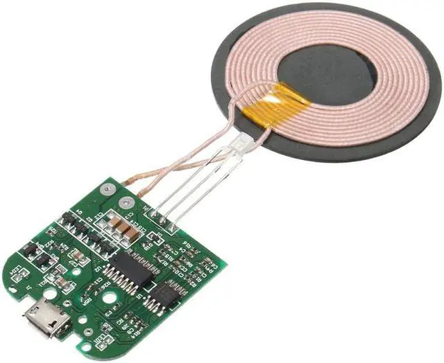 Main image of 5V Qi Standard Wireless Phone Charger PCBA Circuit Board With Coil Wireless Charging Micro USB DIY For Samsung Smartphones