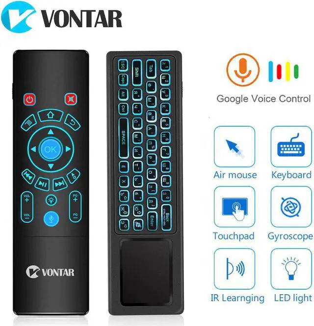 Main image of Control Fly Air Mouse Gyro Sensing Game 2.4GHz Wireless keyboard Remote Control Microphone For Android Box X96Max X96mini