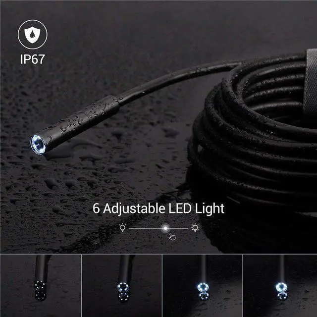 Alt view image 5 of 5 - WF050L 8.5mm Wireless Endoscope Inspection Camera IP67 Waterproof WiFi Borescope 1200P HD Snake Camera for Android