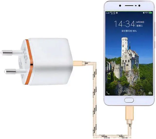 Alt view image 3 of 5 - USB Charger 2.1 A Wall USB Phone Charging Adapter Fast Charging EU US Plug Adapter For iPhone