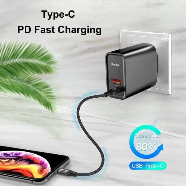 Alt view image 3 of 5 - Dual USB Fast Charger 30W Support Quick Charge 4.0 3.0 Phone Charger Portable USB C PD Charger QC 4.0 3.0 ForXiaomi