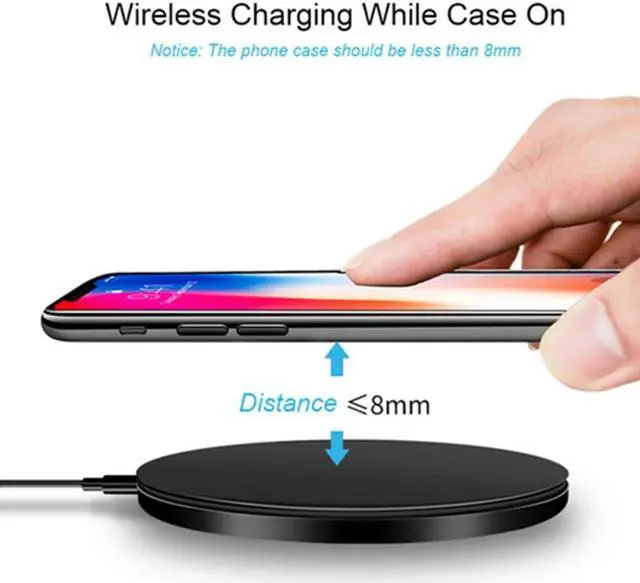 Alt view image 5 of 5 - Wireless Charger 10W/7.5W/5W QC3.0 Fast Phone Charger for iPhone 11 X XR XS Max  S10 9  Wireless USB Charger Pad