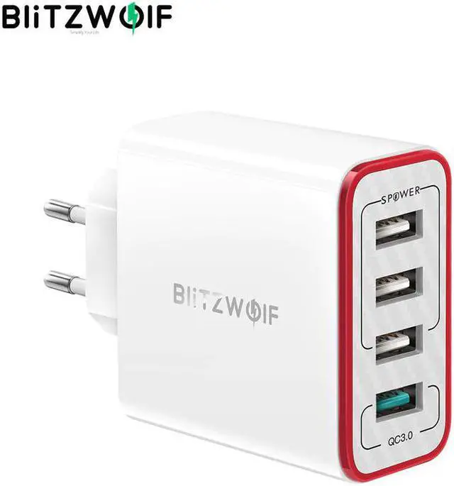 Main image of 4 Ports QC3.0 Quick Charge EU Plug LED Light 30W 2.4A USB Travel Wall Charger Power3S For iPhone Android For N-Swich