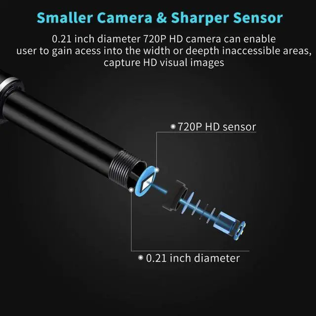 Alt view image 4 of 5 - 3 in 1 Ear Heard Inspect Camera 5.5mm Ear Endoscopy 480P Earwax Cleaning Earpick Endoscope for Android Smartphone PC