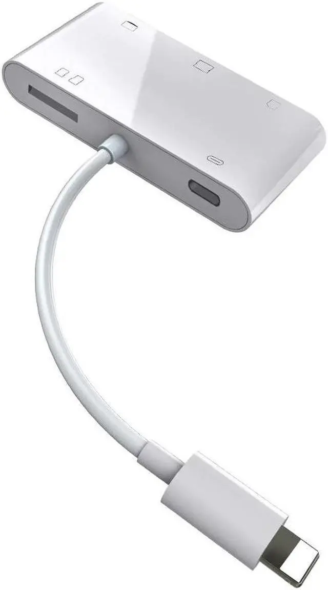 Alt view image 3 of 5 - In 1 SD TF SDHC CF XD M2 Memory Card Reader for IPhone X XS MAX XR CF Card Writer for IPhone 11 PRO 12 6 7 8 Plus for IPAD