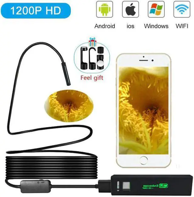 Main image of Endoscope Camera Mini Waterproof Soft Cable Inspection Camera 8mm 1M USB Endoscope Borescope IOS Endoscope For Iphone