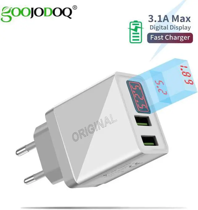 Main image of LCD Digital Display USB Charger 5V 3.1A Max Fast Charger for    Charging for iPhone Charger Adapter