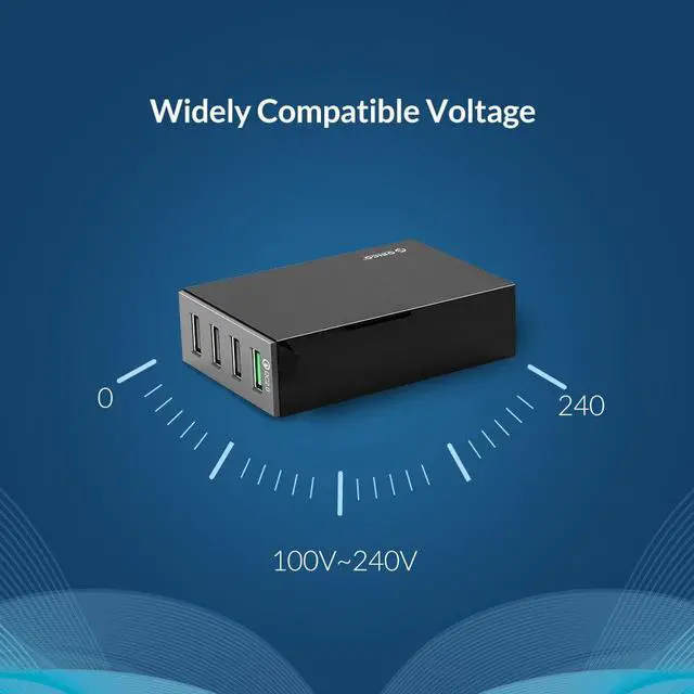 Alt view image 4 of 5 - 4 Ports QC2.0 Quick Charge Desktop USB Charger 5V 34W Max Fast Charging Charger for Mobile Phone iphone x  s9