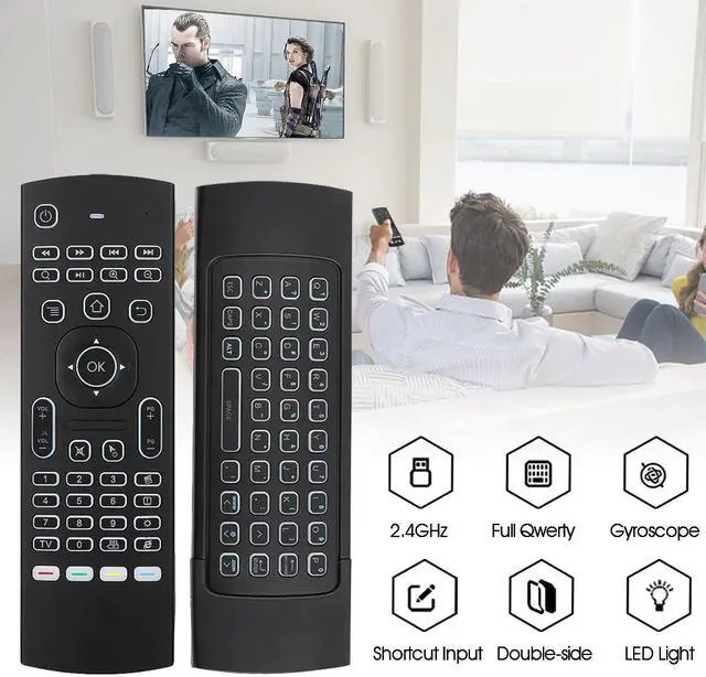 Alt view image 5 of 5 - MX3 Air Mouse Smart Voice Remote Control Backlit 2.4G RF Wireless Keyboard IR Learning For Android 9.0 TV BOX X96 H96 MAX