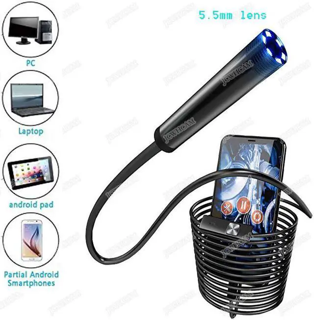 Alt view image 2 of 5 - 1M 2M Snake Wire 5.5mm 7mmLens Endoscope USB Camera PC/Android Borescope Camera Inspection Endoscope