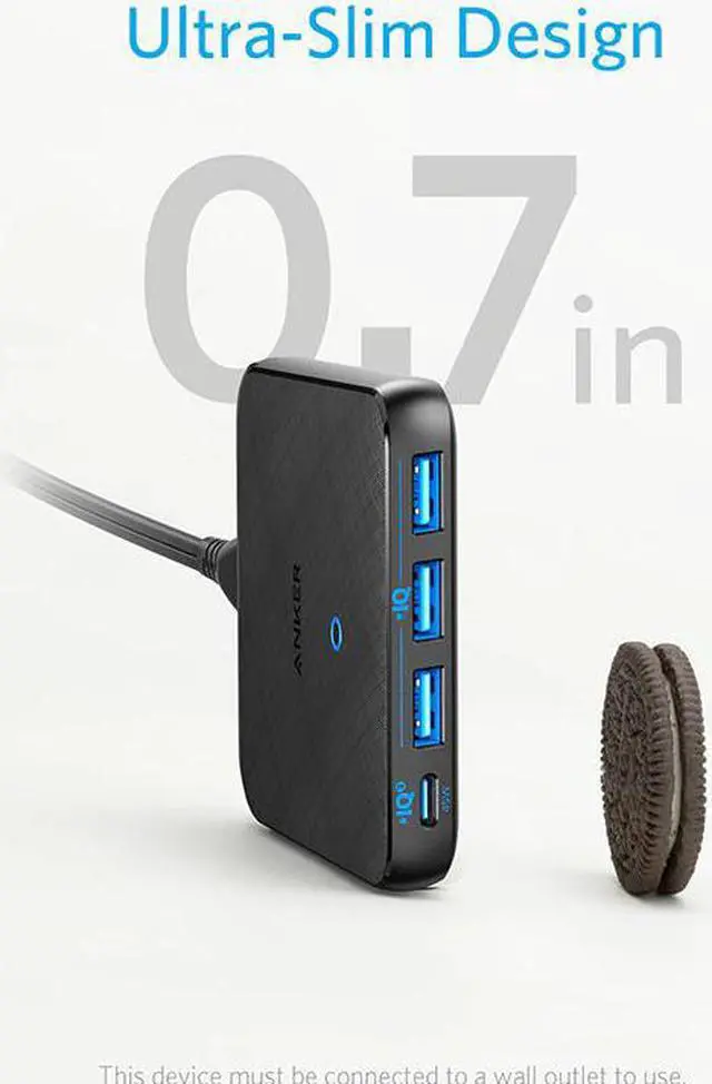 Alt view image 2 of 5 - USB C Charger, 65W 4 Port PIQ 3.0 & GaN Fast Charger Adapter, PowerPort Atom III Slim Wall Charger with a 45W USB C Port