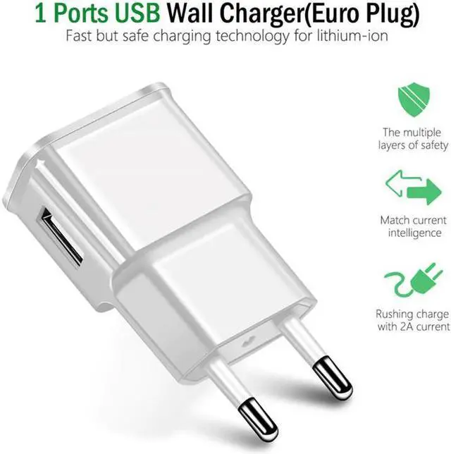 Alt view image 2 of 5 - For Samsung Galaxy A10 J4 J6 Plus Phone Charger 5V 2A Adapter Micro USB Data Cable For Huawei Y7 Y9 P Smart 2019 10i Honor 8S 8A