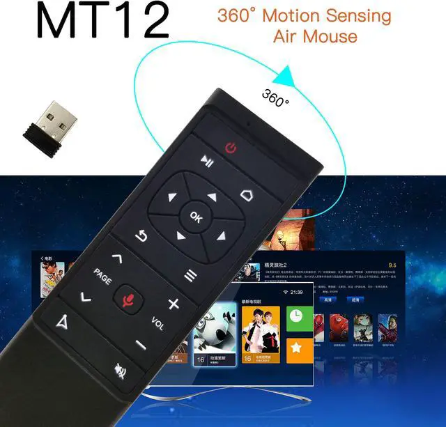 Alt view image 2 of 5 - Backlit Smart TV Remote Control Controller Motion Sensing Air Mouse 6-axis Gyroscope 2.4G Air Mouse For Android TV BOX