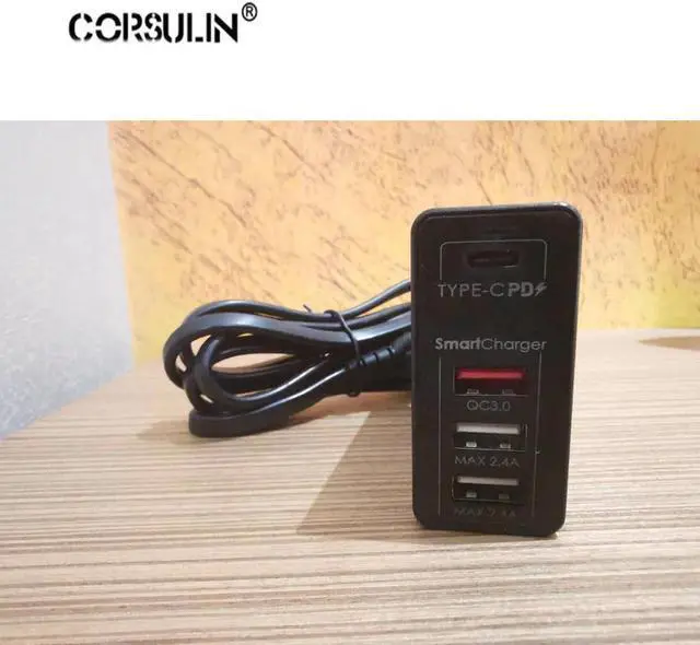 Alt view image 2 of 5 - 100W 90W 87W 65W 45W USB Type-C Charger For Macbook Asus Lenovo ThinkPad Xiaomi Pro 5V 9V 12V 15V 20V Max 5A 100W USB C Charger