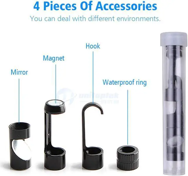 Alt view image 4 of 5 - 1M 2M 5M Wireless WiFi Endoscope Mini Waterproof Soft Cable HD 1200P Inspection Camera 8mm Lens 8 LED Borescope For Android IOS