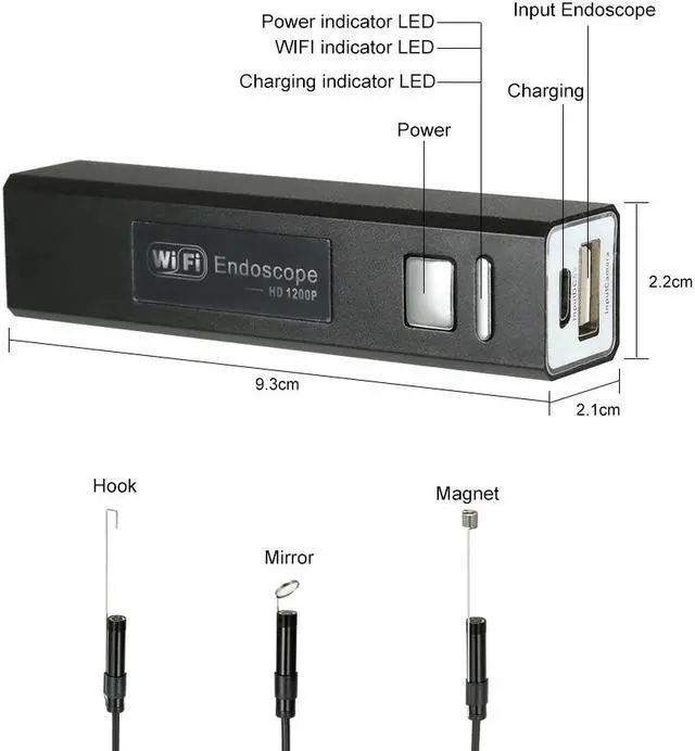Alt view image 4 of 5 - Endoscope Camera 1200P 2.0Megapixels Inspection Camera 8mm 3.0M USB Endoscope Borescope Camera For Android PC IOS Endoscope