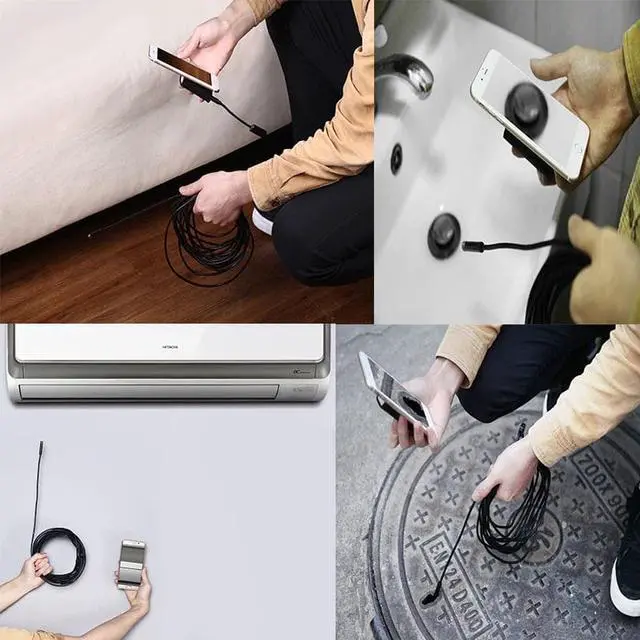 Alt view image 4 of 5 - 8mm 1200P 2M 5M 10M Semi-Rigied Wifi Endoscope Inspection Borescope Snake Video Flexible Camera For IOS Android Car Detection