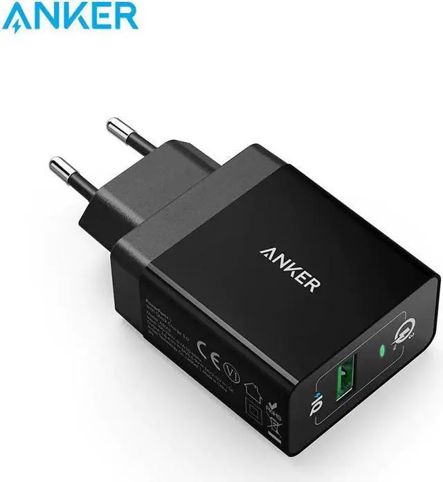 Main image of Quick Charge 3.0,  18W USB Wall Charger UK/EU Plug (Quick Charge 2.0 Compatible) PowerPort+ 1 for iPhone iPad LG HTC etc