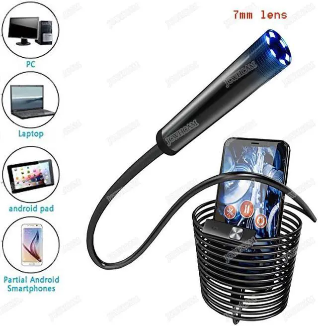 Alt view image 2 of 5 - 1M 2M Soft Wire 5.5mm Lens Endoscope Camera Waterproof PC/Android Borescopes Inspection Camera For Pipe Car Repair Endoscope