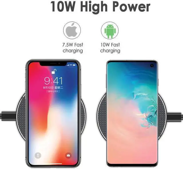 Alt view image 5 of 5 - Qi Wireless Charger 5W/10W Phone Charger Wireless Fast Charging Dock Charger For Iphone    TXTB1
