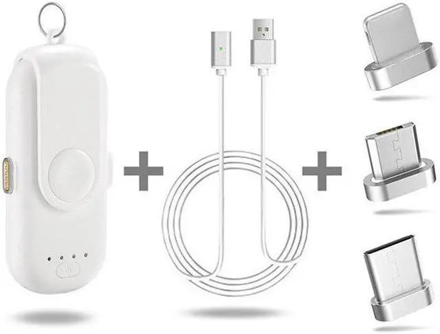 Alt view image 2 of 5 - Power Bank Mini Emergency Mobile Power For iPhone Micro USB Type C Phone 1000mAh Portable Fast Charger Power Bank