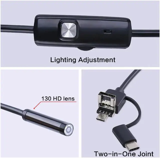 Alt view image 5 of 7 - 5.5mm USB Endoscope Mini Camera For Android Phone USB OTG Endoscope 720P Waterproof Inspection Camera With 6 LED Lens Borescope