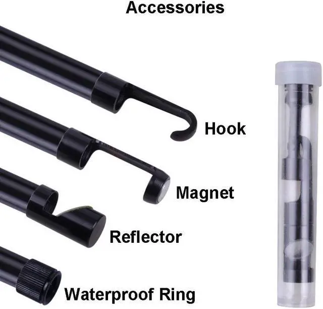 Alt view image 5 of 5 - Endoscope Camera 1200P HD 8mm Mini Waterproof Soft Cable Inspection Camera USB Wireless Borescope IOS Android Endoscope