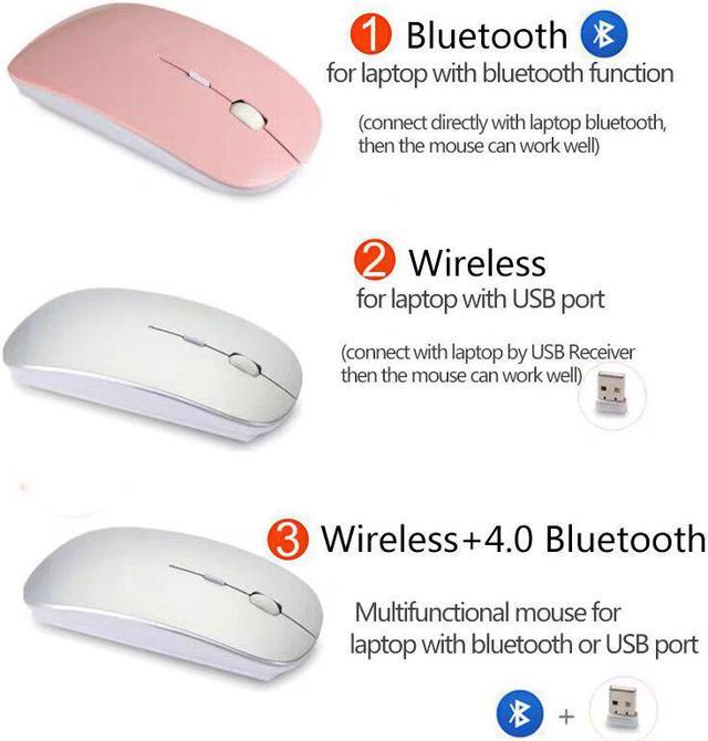 Alt view image 3 of 5 - Mouse for Apple Macbook air silent cute Bluetooth Mouse Rechargeable for mac pro 16 mini Mice pc Computer Laptop Mause