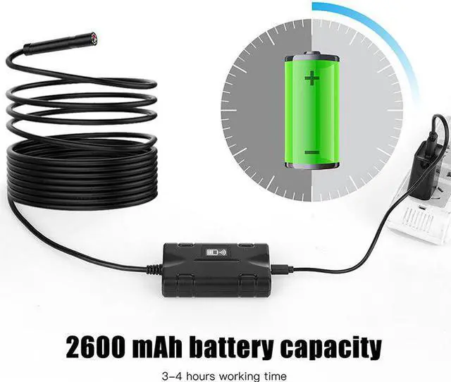 Alt view image 3 of 5 - Inspection Camera WiFi Endoscope 2.0 MP 1080P HD Borescope Rigid Snake Cable WIth 8 LED for IOS iPhone Android Tablet