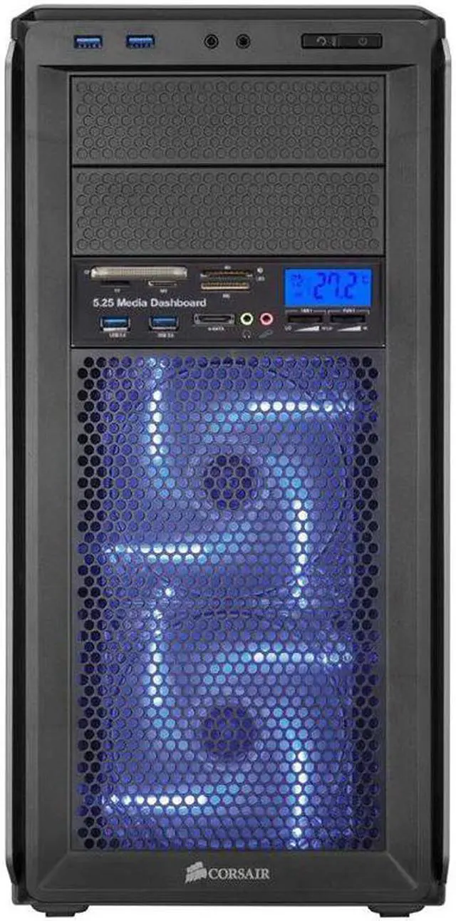 Alt view image 3 of 5 - Media Panel 5.25 inch Computer Front Dashboard with SATA/eSATA, USB 2.0/USB 3.0, Microphone/Headphone Audi