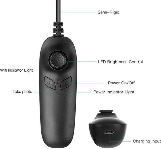 Alt view image 5 of 5 - 10M Full HD 1200p Endoscope Camera Industrial Wifi IP68 Waterproof Borescope Mini Hard Tube Inspection Camera For PC Android/iOS