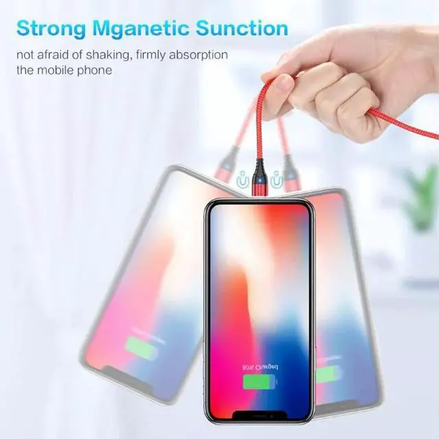Alt view image 3 of 5 - Magnetic Fast Cable Micro USB Charging Phone Android Data Cable Wire Magnet Charger For    Mobile 3A