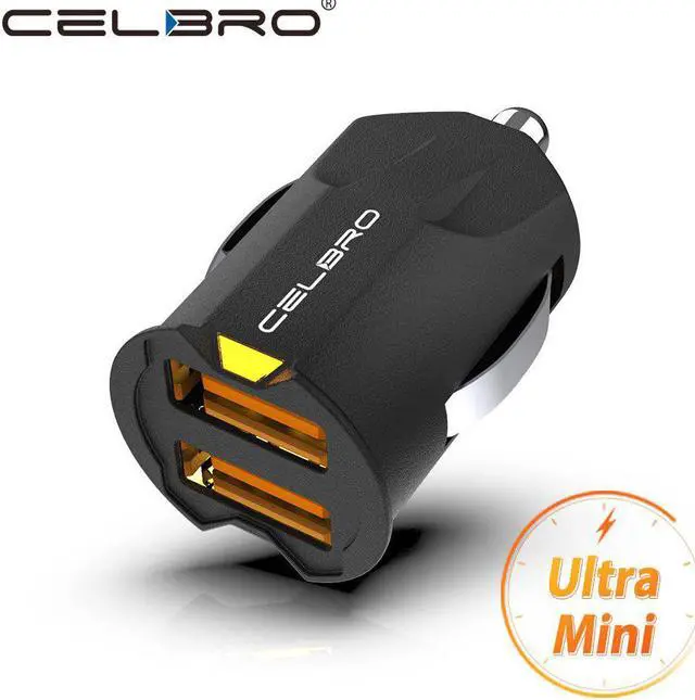 Main image of Mini 2.1A Car Charger Dual USB Port Car Phone charger Smart Current LED CarCharger for Samsung Galaxy S20 Ultra Xiaomi Mi 10 Pro