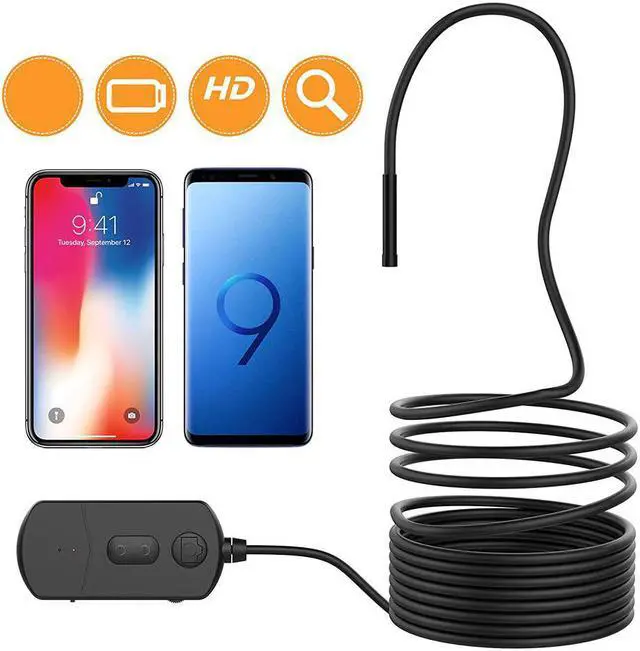 Alt view image 2 of 5 - 15M Cable Super Long 1080P Semi-Rigid Inspection Camera 2 MP HD WiFi Borescope Wireless Endoscope with Zoomable Focus PQ301