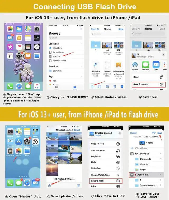 Alt view image 5 of 5 - SD Card Reader 3.0 Micro SD/USB Flash Drive/ Adapter Converter for IOS 13 Version 7 8 6 S Plus X for iphone USB3.0 Adaptador
