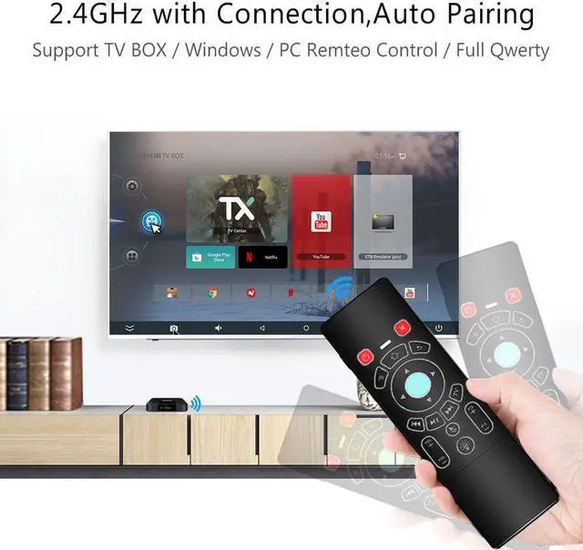 Alt view image 4 of 5 - T6 Plus Backlit 2.4GHz Air mouse mini Wireless Keyboard & touchpad Remote Control for Android TV Box mini PC Projector