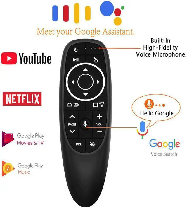 Alt view image 2 of 5 - Air Mouse remote control Voice search with 2.4G USB Receiver Gyro Sensing Mini Wireless Smart for Android TV BOX HK1 X96mini
