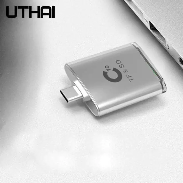 Alt view image 4 of 5 - C26 TF SD Card to Type C card reader for Micro SD & SD cardreaders  2 in 1 USB C Adapter for HUAWEI Macbook Android 7 8