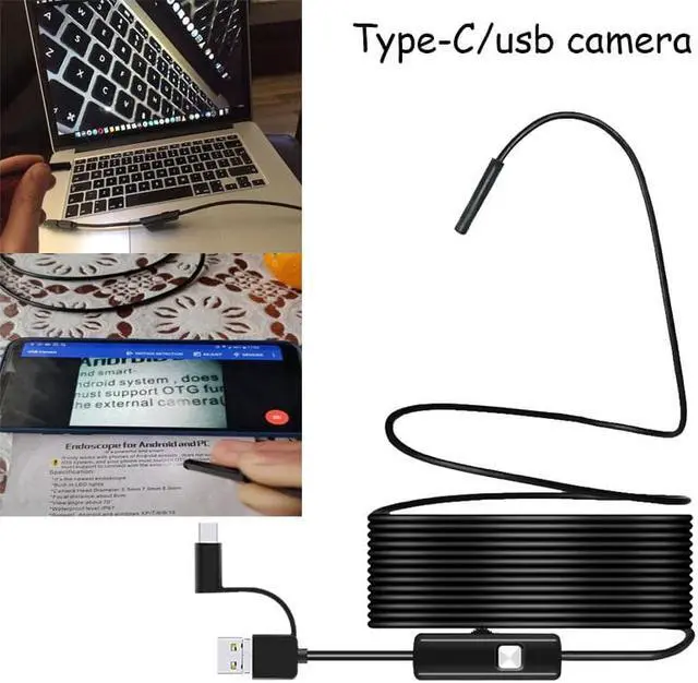 Main image of 1080P Endoscope 8mm Lens USB/Type-C PC Android Endoscope Camera Borescope Waterproof Take Photos Inspection Endoscope Camera